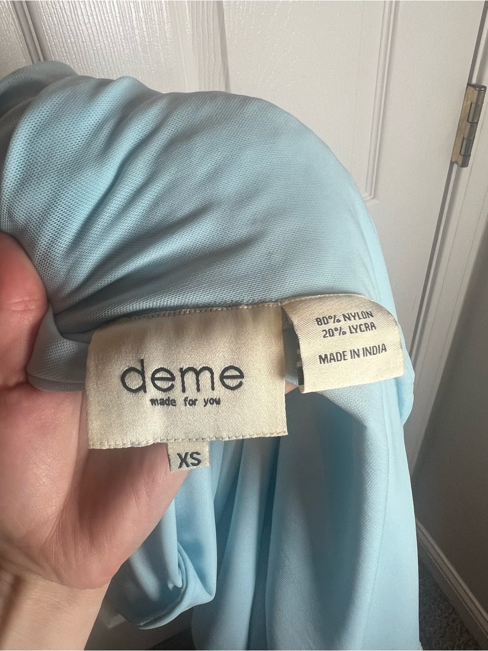 Light Blue Off-Shoulder Maxi Dress - Picture 5 of 5